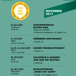 Die YOU ARE HERE Veranstaltungstipps für November 2017 Die YOU ARE HERE Veranstaltungstipps für November 2017
